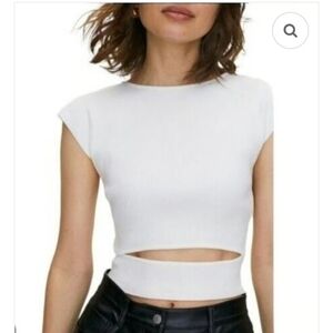 Wilfred White Cut-Out Tank Top
